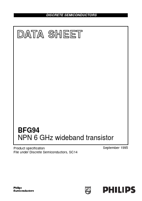 BFG94 Datasheet PDF Philips Electronics