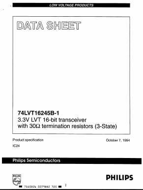 VT16245B-1DGG Datasheet PDF Philips Electronics