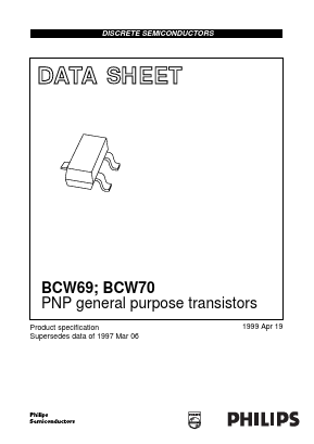 BCW69 Datasheet PDF Philips Electronics