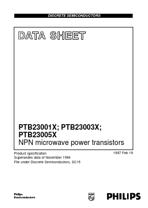 PTB23001X Datasheet PDF Philips Electronics