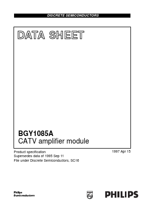 BGY1085A Datasheet PDF Philips Electronics