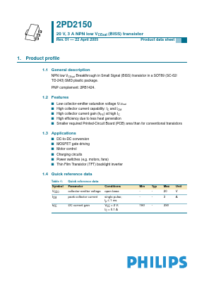 2PD2150 Datasheet PDF Philips Electronics