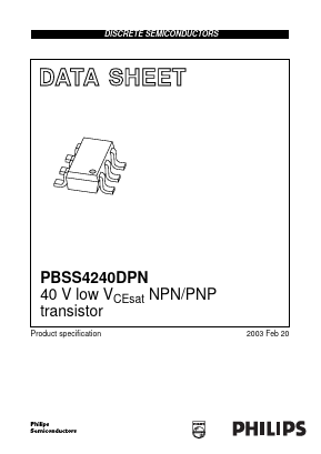 PBSS4240DPN Datasheet PDF Philips Electronics