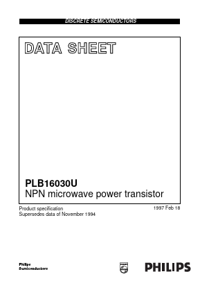PLB16030U Datasheet PDF Philips Electronics