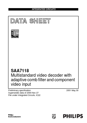 SAA7118E Datasheet PDF Philips Electronics