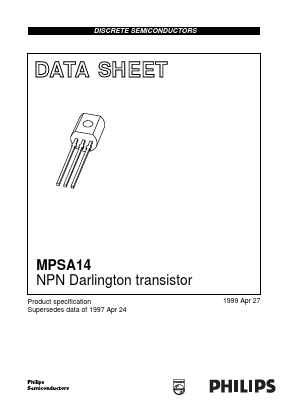 MPSA14 Datasheet PDF Philips Electronics
