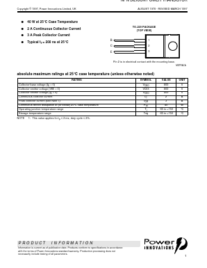 BUX85 Datasheet PDF Power Innovations