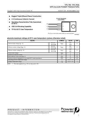 TIPL760A Datasheet PDF Power Innovations