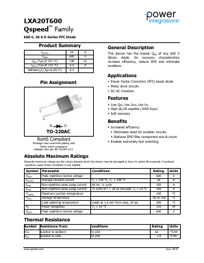 LXA20T600 Datasheet PDF Power Integrations, Inc