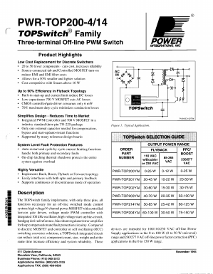 PWR-TOP214 Datasheet PDF Power Integrations, Inc
