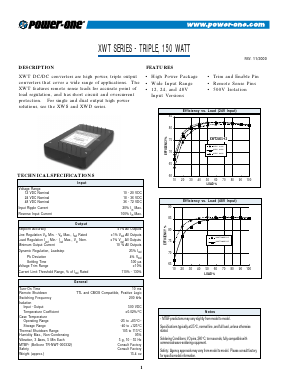 XWT1205 Datasheet PDF Power-One Inc.