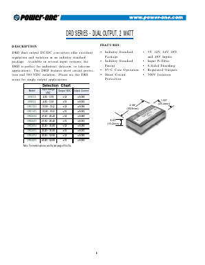 DRD4815 Datasheet PDF Power-One Inc.