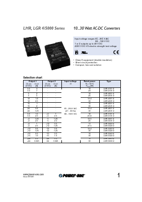 LGR5020-2 Datasheet PDF Power-One Inc.