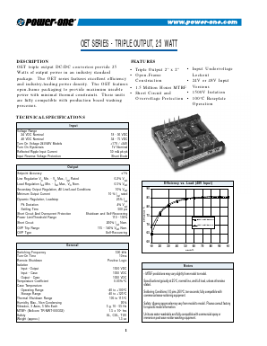OET025YEJJ-A Datasheet PDF Power-One Inc.