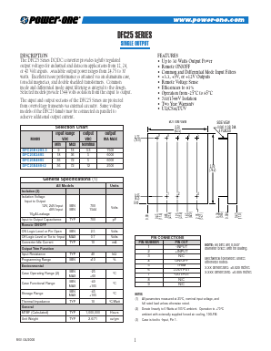DFC25E24S5 Datasheet PDF Power-One Inc.