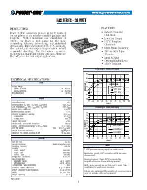 HAS030ZG-A Datasheet PDF Power-One Inc.