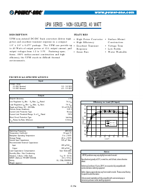 UPM501.8 Datasheet PDF Power-One Inc.