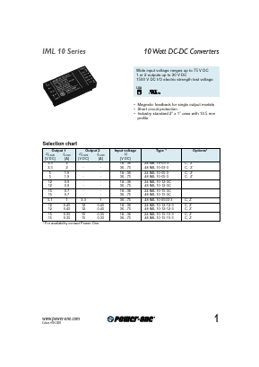 48IML10-03-3 Datasheet PDF Power-One Inc.