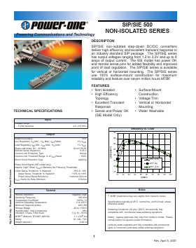TL5105EIS Datasheet PDF Power-One Inc.