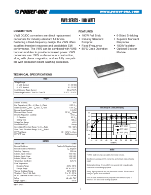 VWS100YK Datasheet PDF Power-One Inc.
