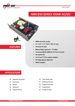 MBC450-1T48G Datasheet PDF Power-One Inc.