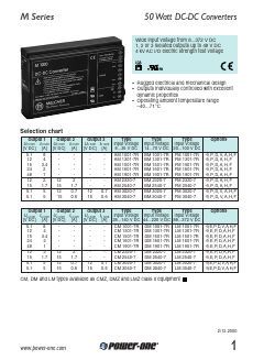 DM1501-7R Datasheet PDF Power-One Inc.