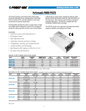 PFC375-1024 Datasheet PDF Power-One Inc.