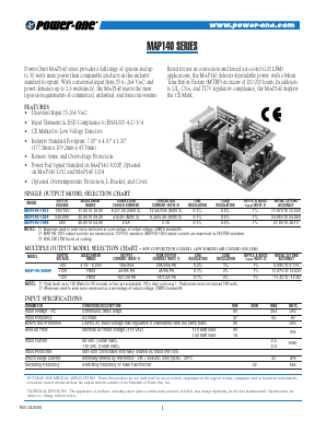 MAP140-3000P Datasheet PDF Power-One Inc.