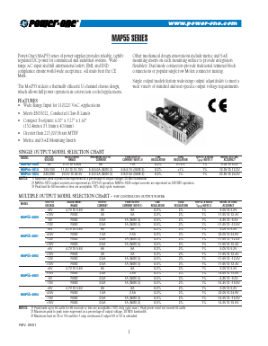 MAP55-4002 Datasheet PDF Power-One Inc.