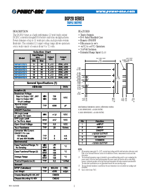 DGP20 Datasheet PDF Power-One Inc.