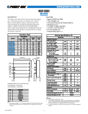 DFA20E48D Datasheet PDF Power-One Inc.