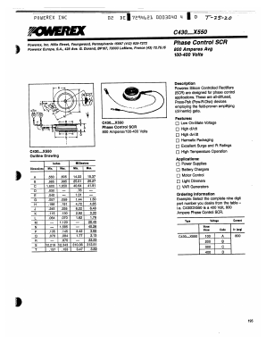 C430AX550 Datasheet PDF Powerex