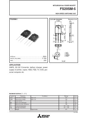 FS20SM-5 Datasheet PDF Powerex