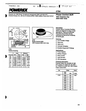 C784CS Datasheet PDF Powerex