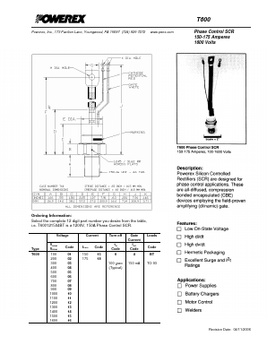 T600091504 Datasheet PDF Powerex
