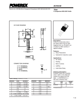 BCR8CM-12 Datasheet PDF Powerex