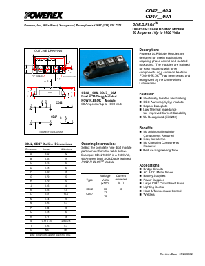 CD471260A Datasheet PDF Powerex