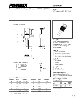 BCR10CM-12L Datasheet PDF Powerex
