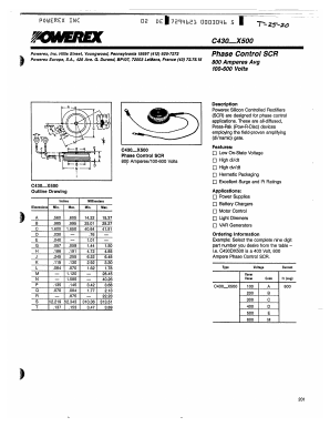 C430DX500 Datasheet PDF Powerex
