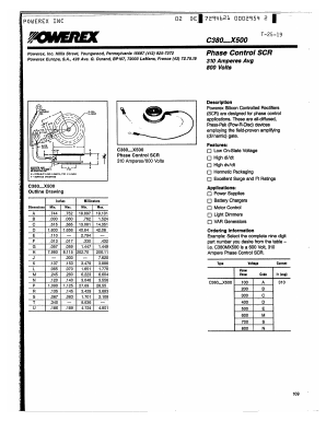 C380EX500 Datasheet PDF Powerex