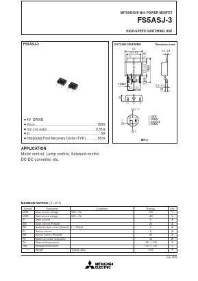 FS5ASJ-3 Datasheet PDF Powerex