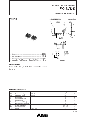 FK16VS-5 Datasheet PDF Powerex