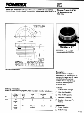 T820750A Datasheet PDF Powerex