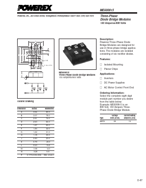ME600815 Datasheet PDF Powerex