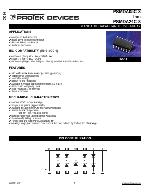 PSMDA05C-8-LF-T13 Datasheet PDF ProTek Devices.