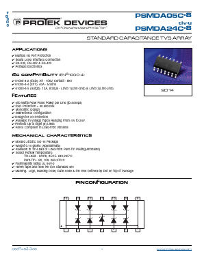 PSMDA05C-8-T13 Datasheet PDF ProTek Devices.