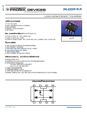PLC03-3.3 Datasheet PDF ProTek Devices.