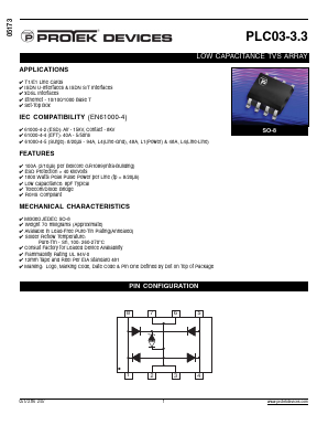 PLC03-3.3-T13 Datasheet PDF ProTek Devices.