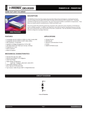 P0402FC05C Datasheet PDF ProTek Devices.