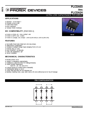 PLCDA03-LF-T7 Datasheet PDF ProTek Devices.